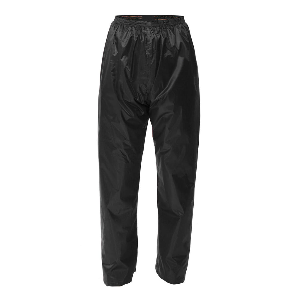 Black Waterproof Raincoat Rain Pants Over Trouser Hiking Motorcycle Hardwearing Elasticated Pants Fishing Image 2