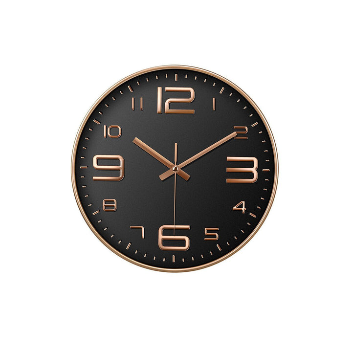 Black/Golden 12inch/30cm Wall Clock Silent ABS Wall Clocks Image 1