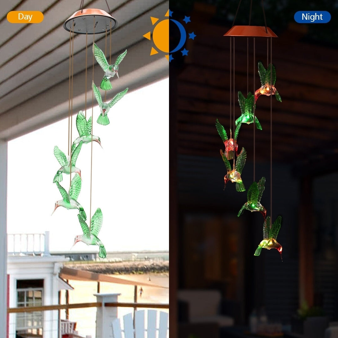 Bird Wind Chime Gardening Decoration Outdoor Decoration Autoxic Induction Belt Hook Image 2