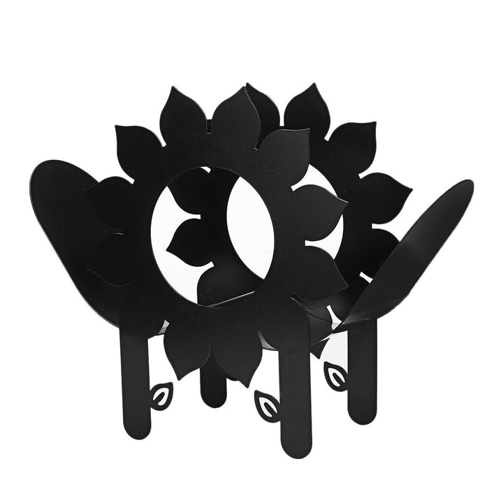 Black Cow Elk Sun Flower Toilet Roll Holder Paper Bathroom Free Standing Storage Image 5