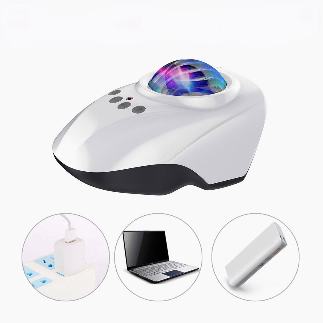 Bluetooth Star Projector Speaker Music Player White Noise Star Light Projector Night Light Projector Image 1