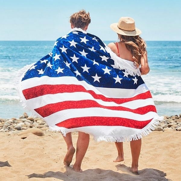 Bohemian Tapestry The American Flag Beach Towels Yoga Mat Camping Mattress Bikini Cover Image 3