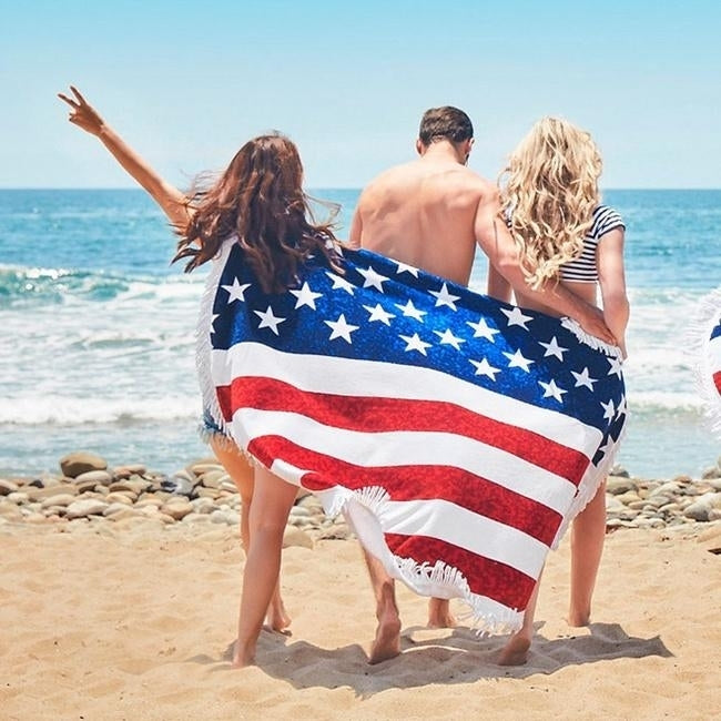 Bohemian Tapestry The American Flag Beach Towels Yoga Mat Camping Mattress Bikini Cover Image 4