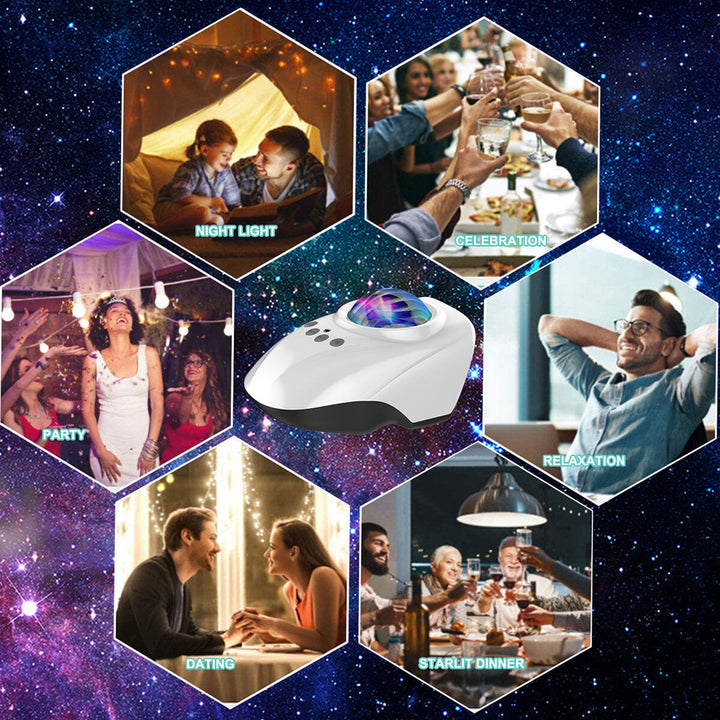 Bluetooth Star Projector Speaker Music Player White Noise Star Light Projector Night Light Projector Image 8