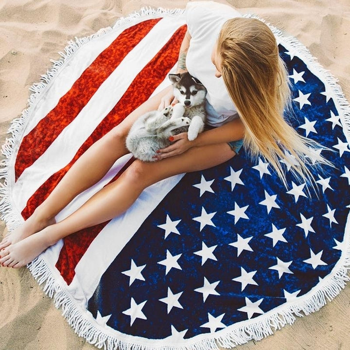 Bohemian Tapestry The American Flag Beach Towels Yoga Mat Camping Mattress Bikini Cover Image 5