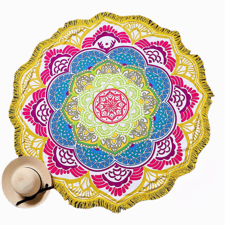 Bohemian Tapestry Totem Lotus Beach Towels Yoga Mat Camping Mattress Bikini Cover Image 6