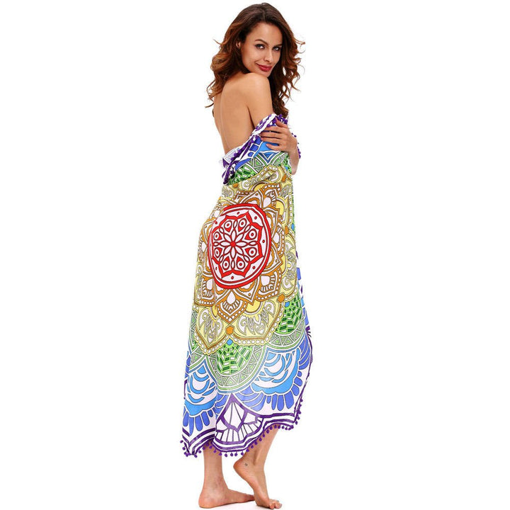 Bohemian Tapestry Totem Lotus Beach Towels Yoga Mat Camping Mattress Bikini Cover Image 9