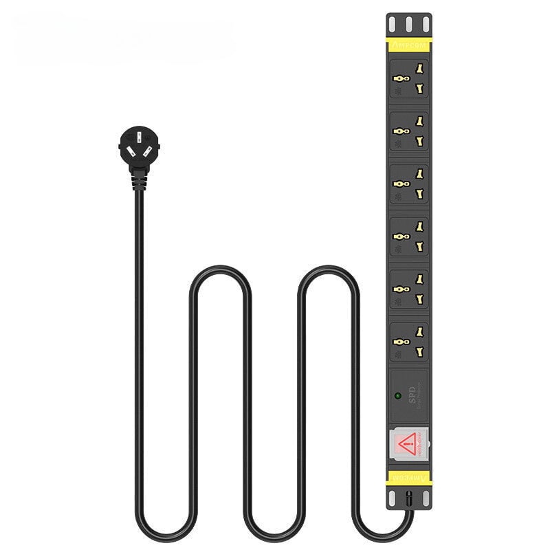 Cabinet Power Socket 6-bit 10A Switch + Flashing Protection Multi-purpose Hole 3 Meters Image 1