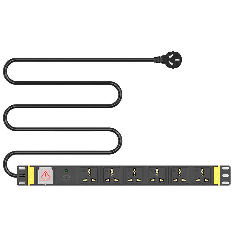 Cabinet Power Socket 6-bit 10A Switch + Flashing Protection Multi-purpose Hole 3 Meters Image 2