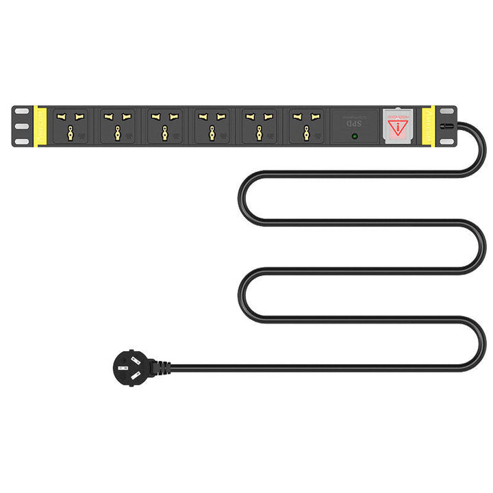 Cabinet Power Socket 6-bit 10A Switch + Flashing Protection Multi-purpose Hole 3 Meters Image 3