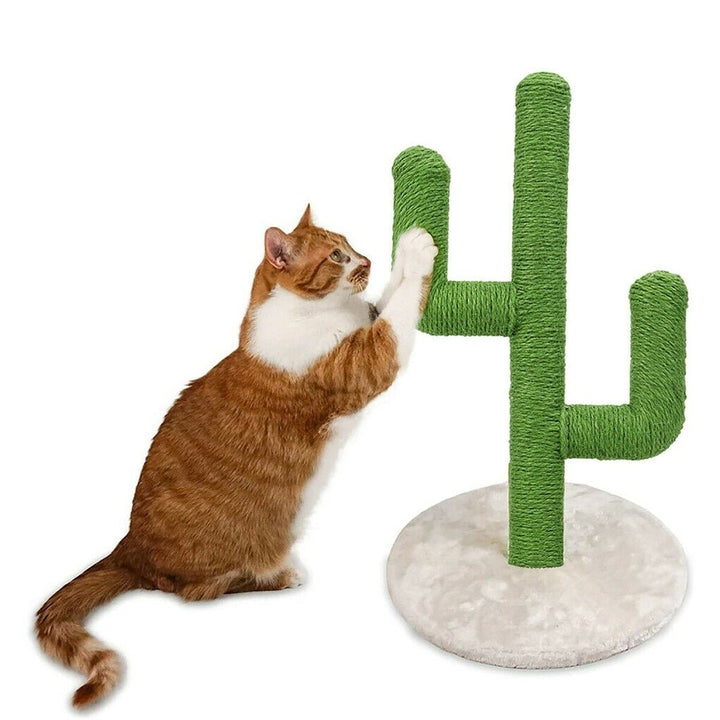 Cactus Pet Cat Tree Toys PVC Durable Cats Climbing Tree Cat Toy with Ball Scratcher Posts Image 1