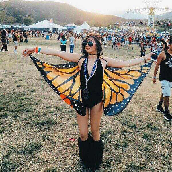 Butterfly Wing Bohemian Chiffon Beach Towel Women Shawl Skirt Tapestry Image 4