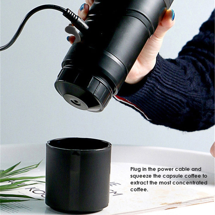 Car Capsule Coffee Machine Electric Large Capacity Outdoor Portable Travel Home Coffee Machine,80W 60ml Image 4