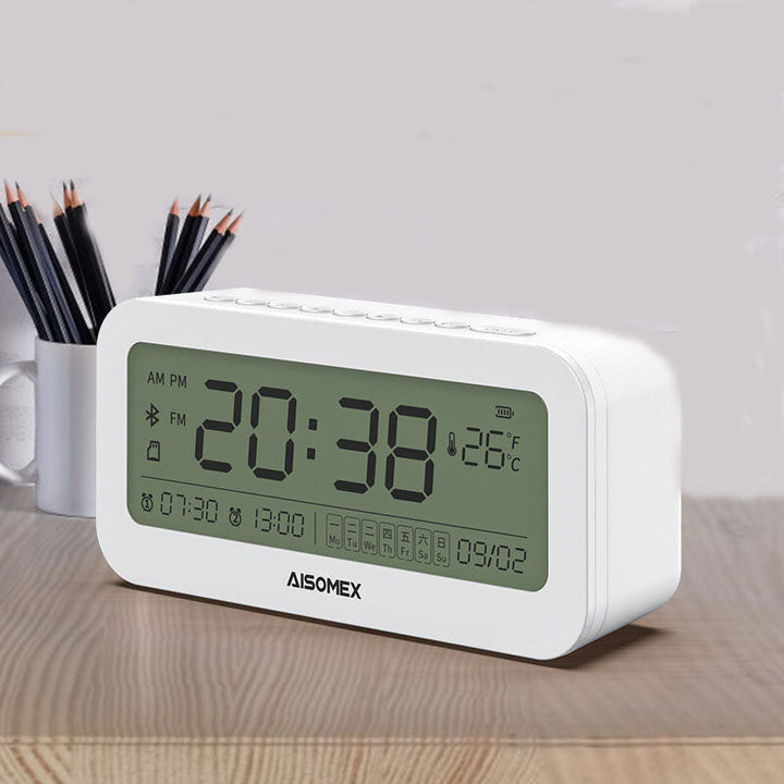 Bluetooth Speaker LED Screen Alarm Clock Day Demperature Display 3 Mode Night Light Outdoor Stereo Subwoofer Image 5