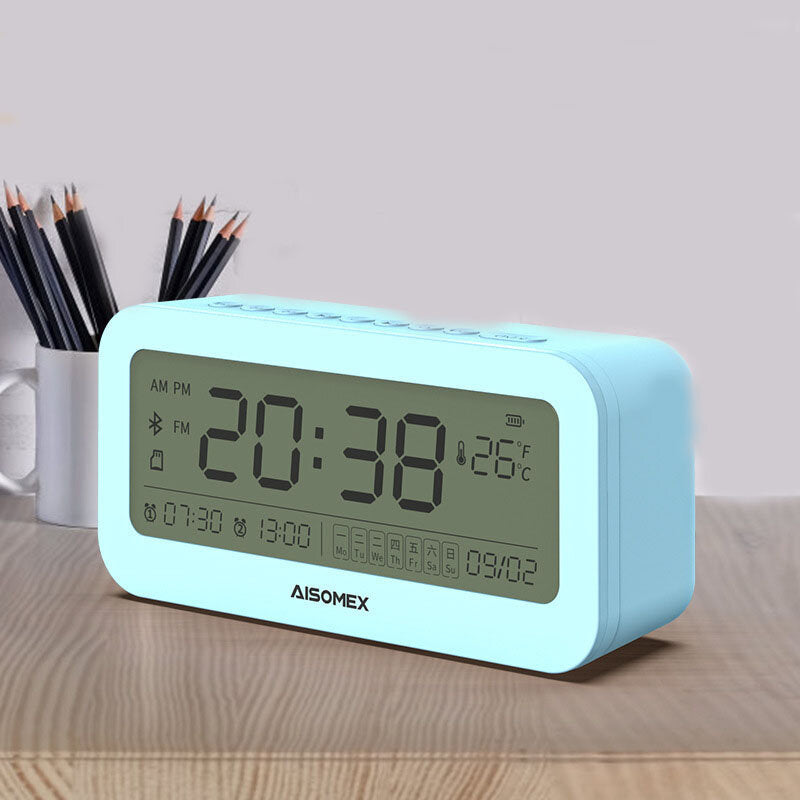 Bluetooth Speaker LED Screen Alarm Clock Day Demperature Display 3 Mode Night Light Outdoor Stereo Subwoofer Image 6