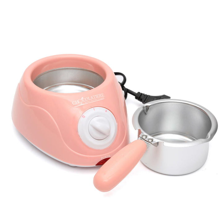 Chocolate Melting Pot Electric Melter Machine Set DIY Chocolate Machine Pink Image 1