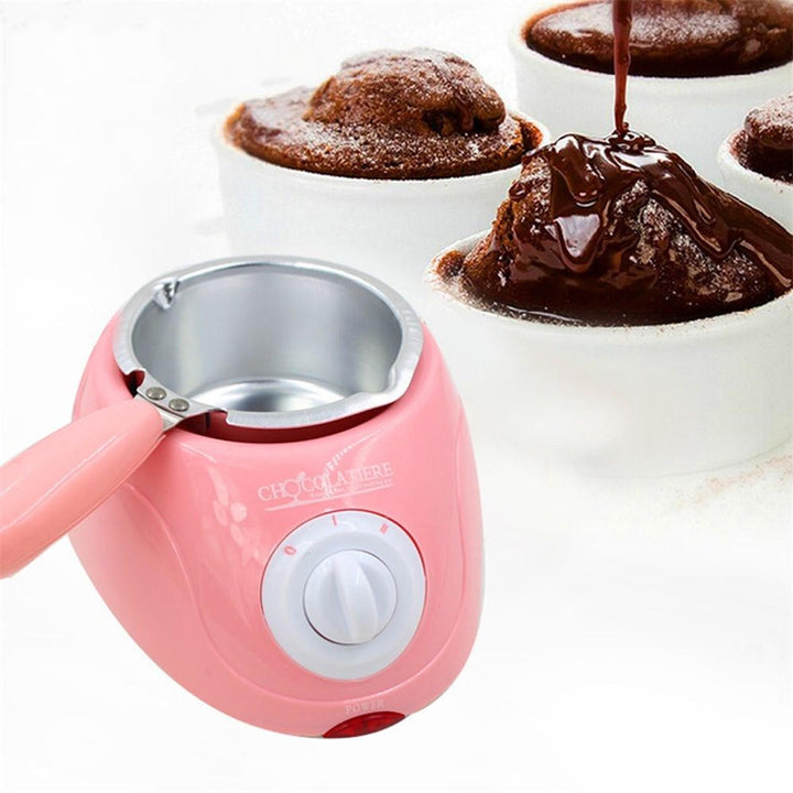 Chocolate Melting Pot Electric Melter Machine Set DIY Chocolate Machine Pink Image 6