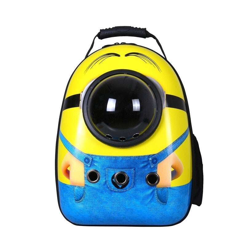 Cat Carrier Bag PC Material Waterproof Breathable Backpack Travel Bag Space Capsule for Pet Image 1