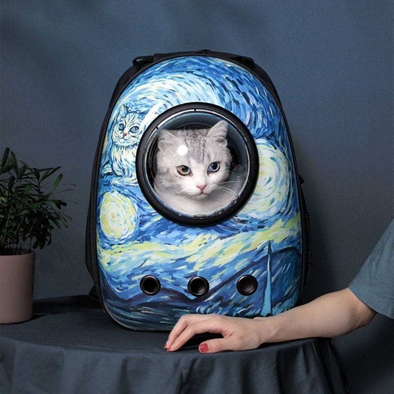 Cat Carrier Bag Waterproof Breathable Backpack Bag Space Capsule for Pet Outdoor Image 3