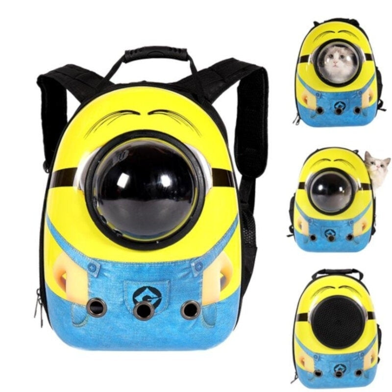 Cat Carrier Bag PC Material Waterproof Breathable Backpack Travel Bag Space Capsule for Pet Image 3