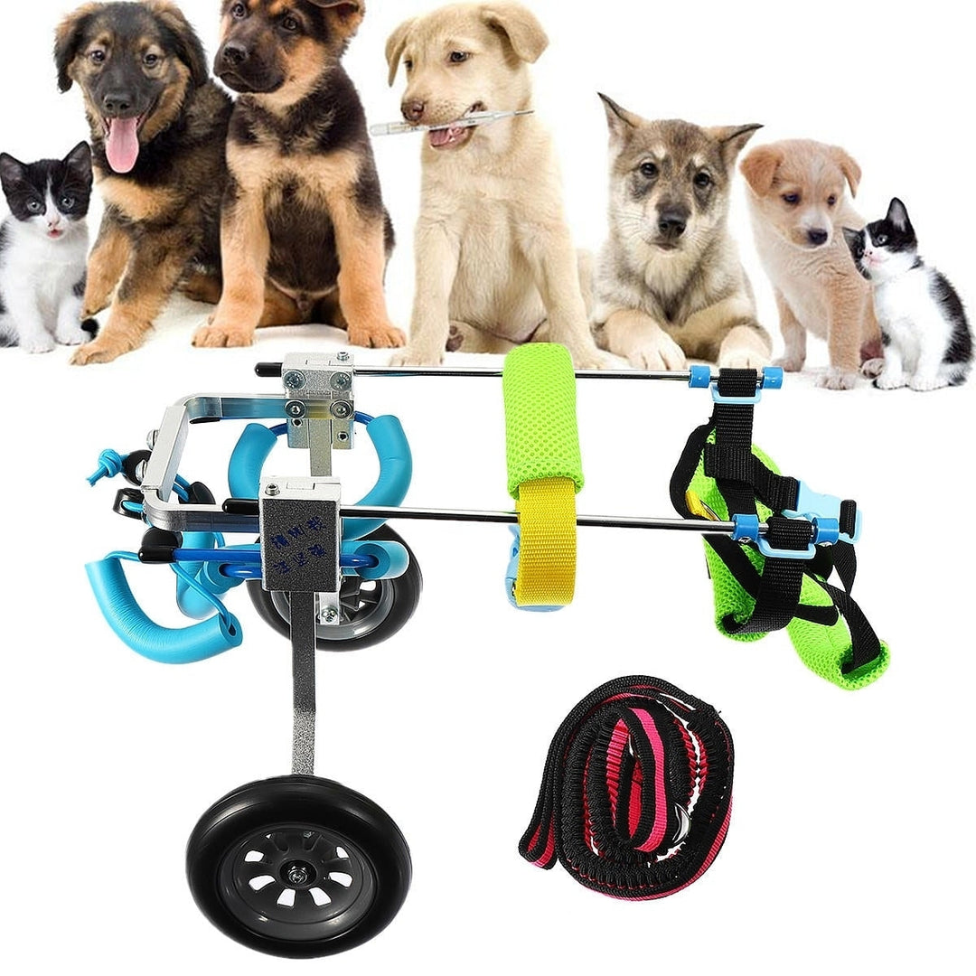 Cat Dog Wheelchair Disabled Handicapped Doggie Traction Walk Training Tools Dog Traction Rope Image 1