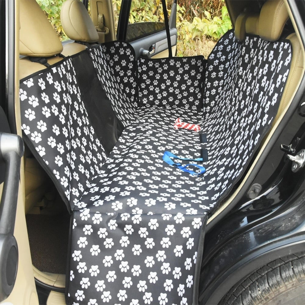 Cat Caw Rear Row Two-seater Car Pet Mat With Net Car Waterproof Dog Pad Image 2