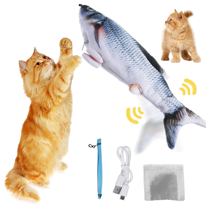 Cat Fish USB Charging Pet Supplies Puppy Toy Dog Playing Fishing Removable Washable Image 3