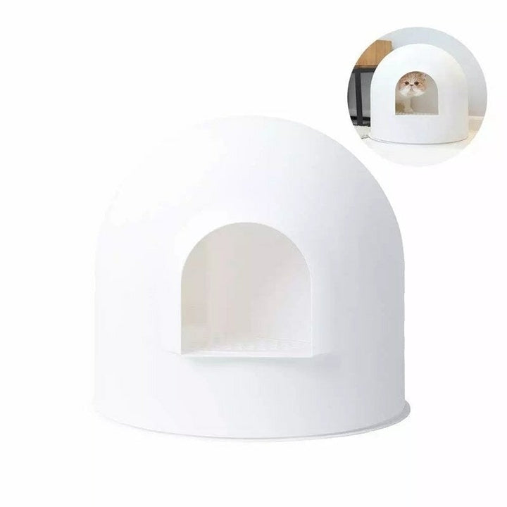 Cat Litter Box Semi-Closed Sand Leakage Prevention Deodorant Pet Toilet Large Space for Pet Image 8