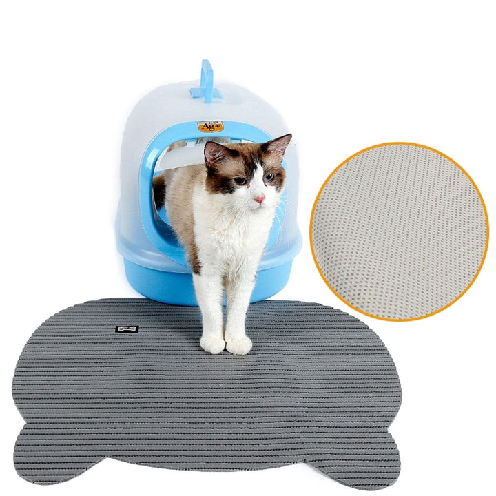 Cat Litter Tray Mat Eva Two Layers Kitten Scatter Car Floor Mat Image 2