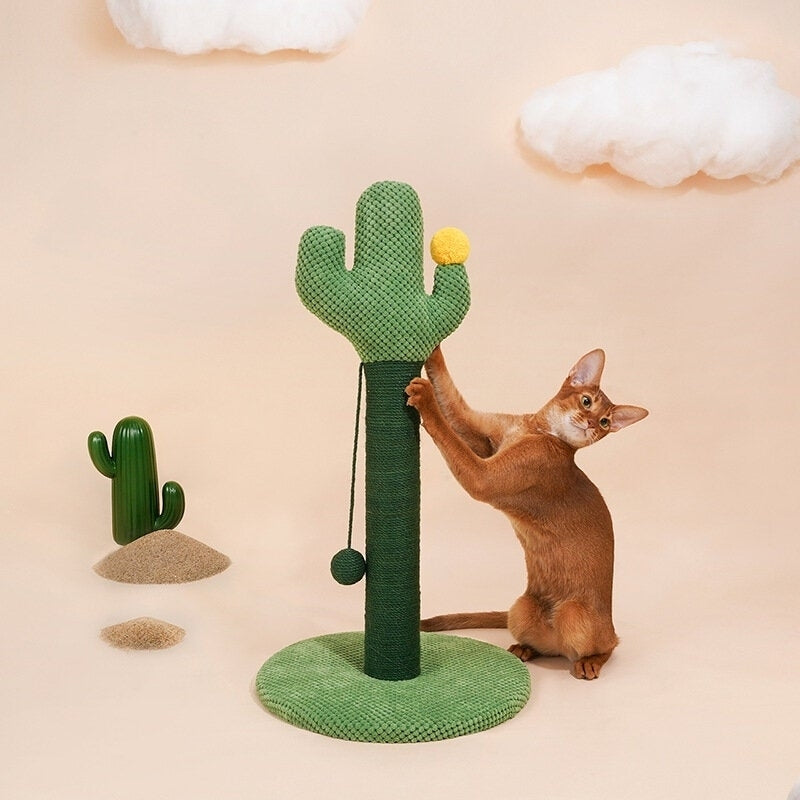 Cat Scratching Post Cactus Grab Post Grind Claws Play for Pet Image 2