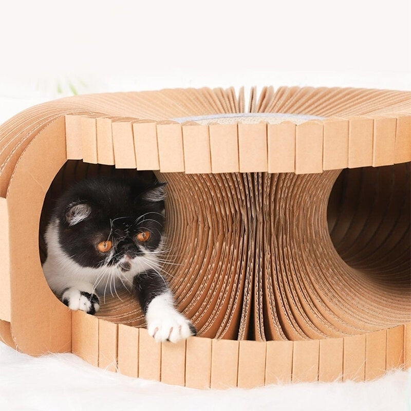 Cat Scratcher Assembly DIY Corrugated Cardboard Cat Scratcher Toy Image 5