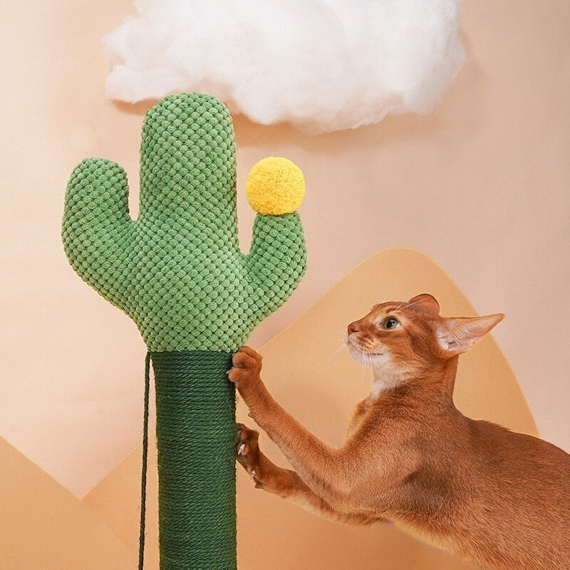 Cat Scratching Post Cactus Grab Post Grind Claws Play for Pet Image 3