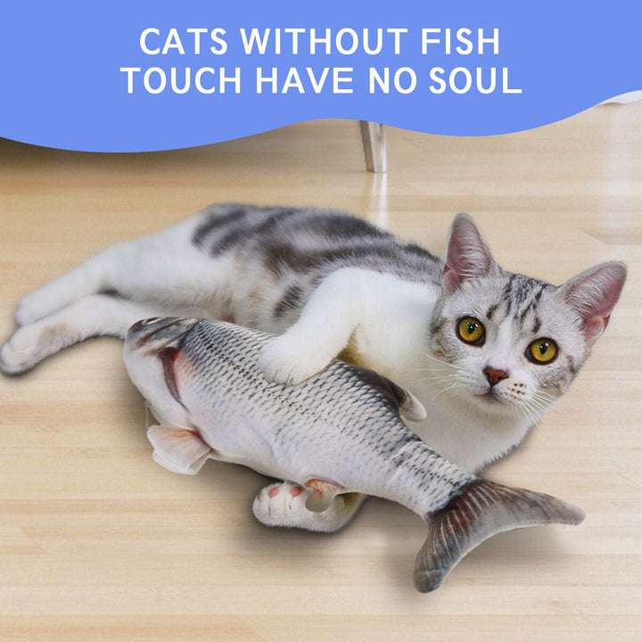 Cat Toy Fish, Catnip Electric Doll Fish, Simulation Electric Toy Fish with USB Charge, Interactive Toy Image 3