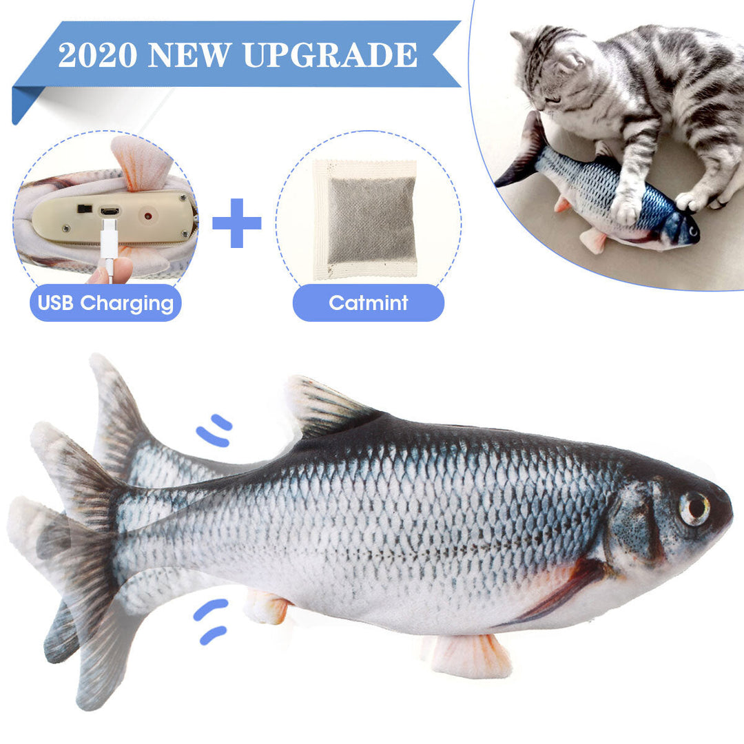 Cat Toy Fish, Catnip Electric Doll Fish, Simulation Electric Toy Fish with USB Charge, Interactive Toy Image 5