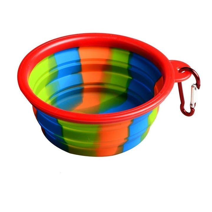 Camouflage Silicone Bowl Collapsible Portable Out Pet Bowl Cat And Dog Universal Image 2