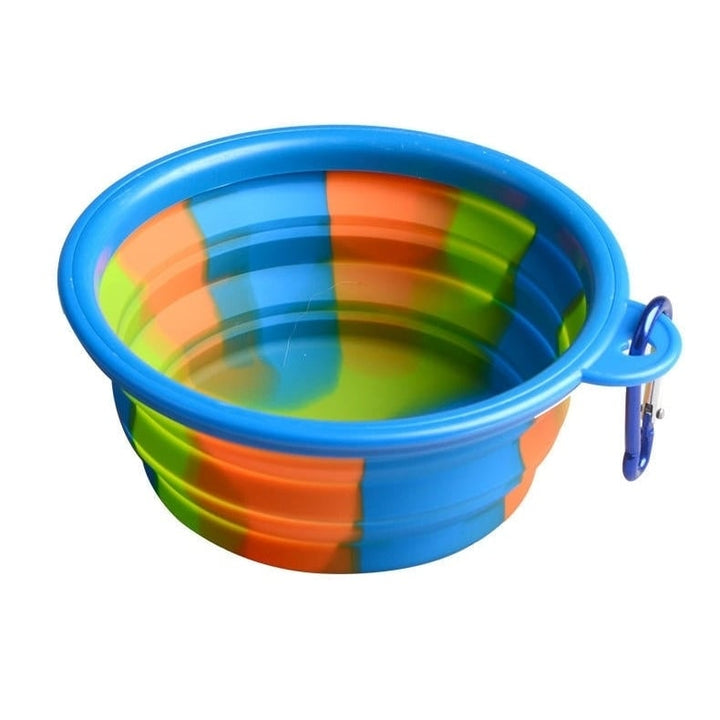 Camouflage Silicone Bowl Collapsible Portable Out Pet Bowl Cat And Dog Universal Image 3