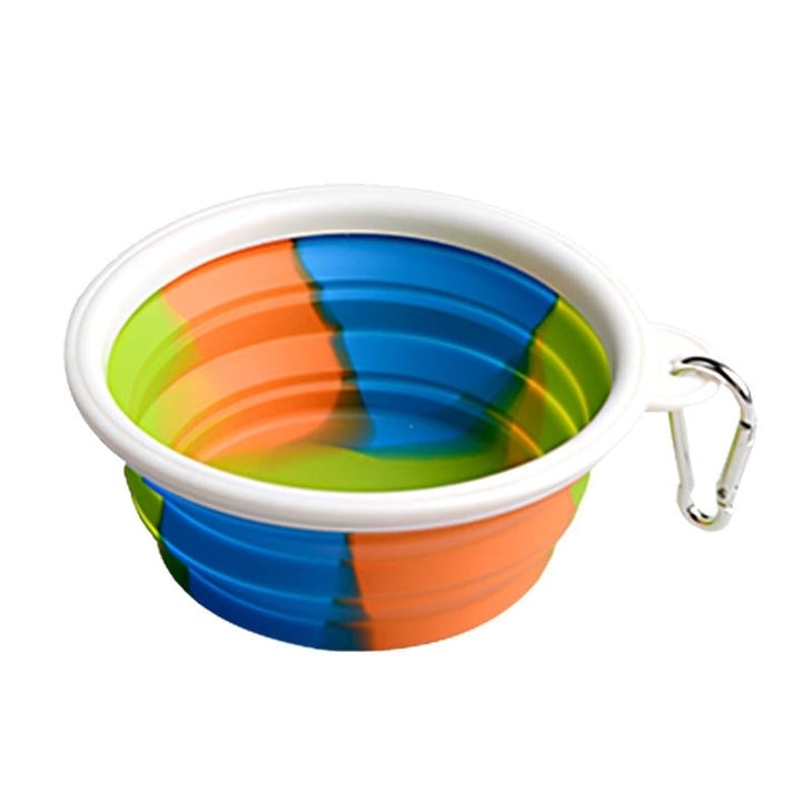 Camouflage Silicone Bowl Collapsible Portable Out Pet Bowl Cat And Dog Universal Image 10