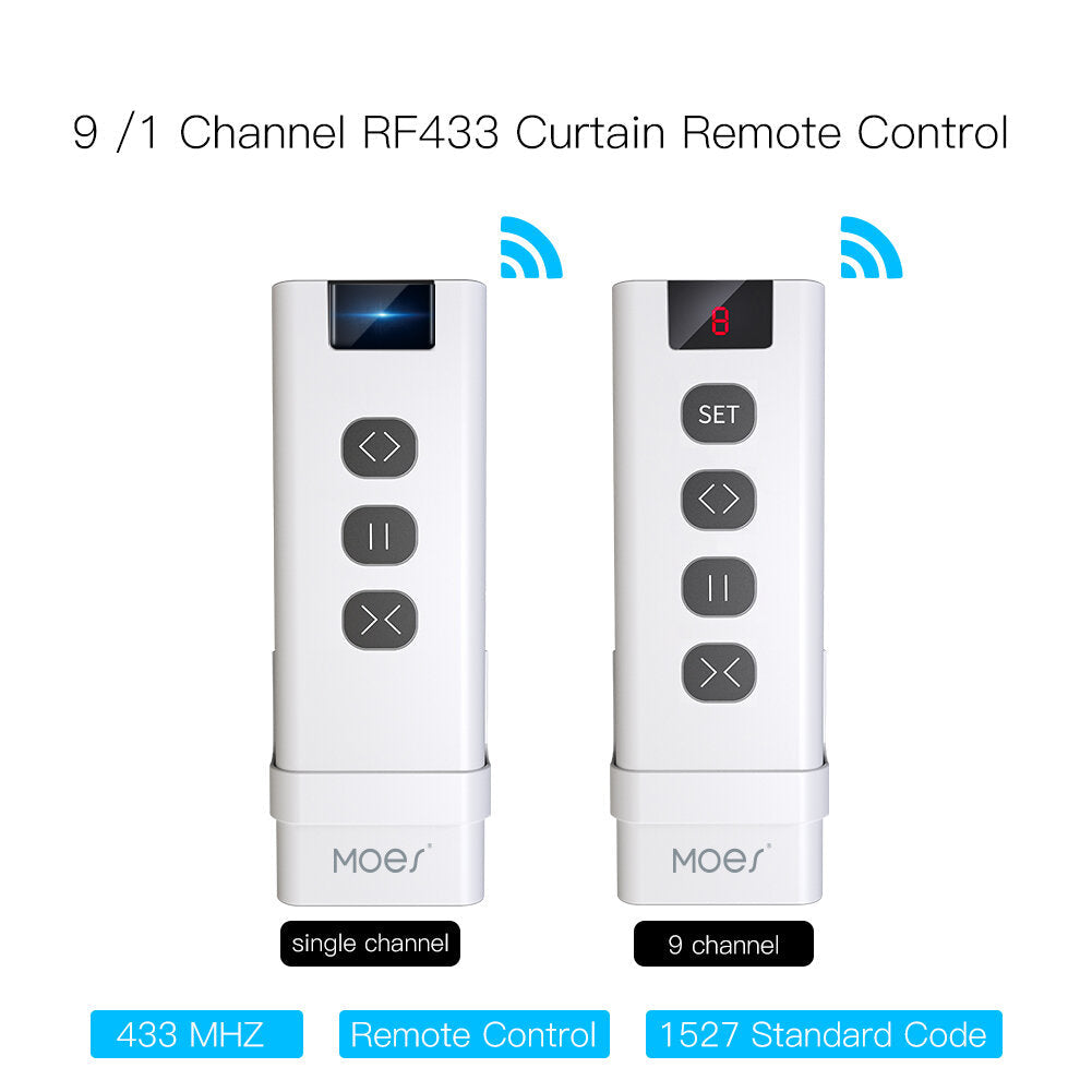 Channel RF433 Remote Control for WiFi Curtain Switch RF Roller Blinds Module Battery Powered Curtain Accessories Emitter Image 8