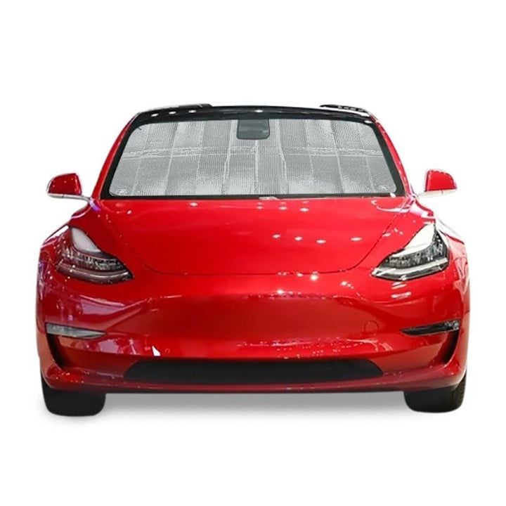 Car Windshield Sunshade Heat Shield SunVisor Mat for Tesla Model 3 SunShade Front Visor Foldable Image 4