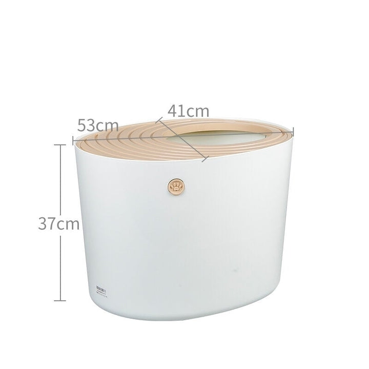 Cat Bedpan Semi-Enclosed Cat Litter Box Cat Toilet Image 5