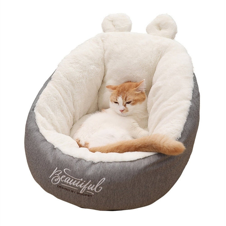 Cat Dog Pet Bed Cave Sleeping House Mat Cushion Warm Washable Image 1