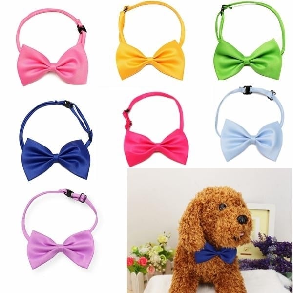 Cat Dog Neck Tie Dog Bow Tie Pet Grooming Supplies Pet Headdress Bow-tie Necktie DTTT Image 1