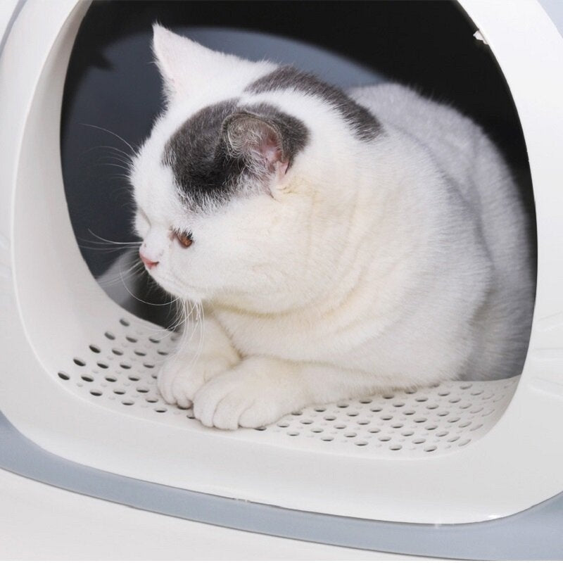 Cat Litter Box Fully Enclosed Anti-Splash Deodorizing with Drawer for Pet Image 3