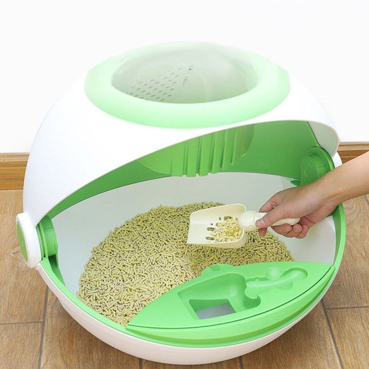 Cat Litter Box Totally Closed Flip Cat Toilet Deodorization Cat Litter Box Pet Supplies Image 2