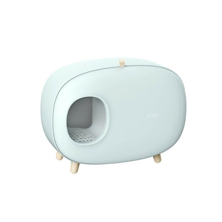 Cat Litter Box Fully Enclosed Large Space Toilet Training Anti Splash Deodorant Potty for Pet Image 1