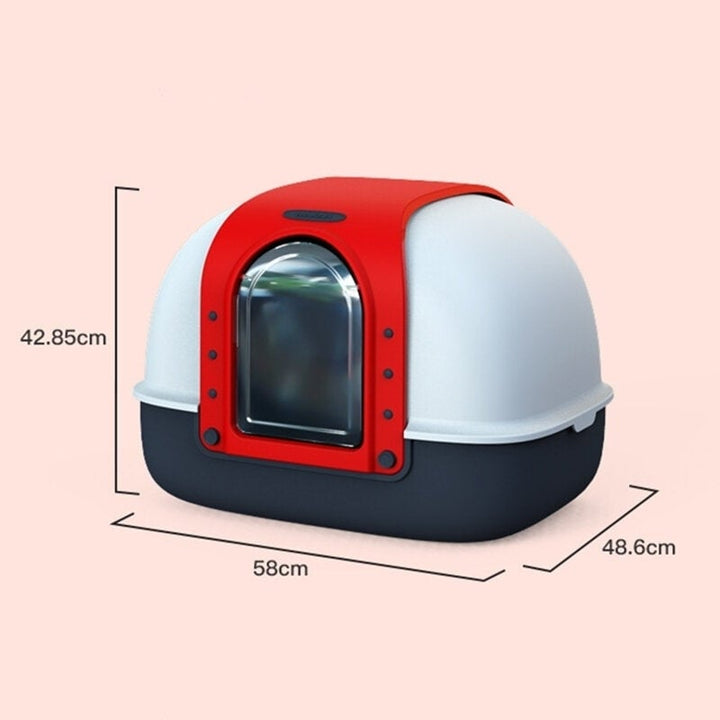 Cat Litter Box Double-Sided Flap Fully Enclosed Cat Bedpans Image 5