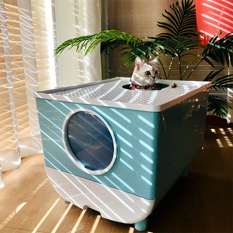 Cat Litter Box Drawer Design Bedpen Fully Enclosed Deodorant Pet Toilet for Cats Supplies Image 6