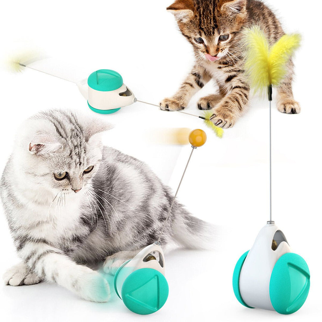 Cat Toy, 360 Tumbler Self-Spinning Toy with Catnip Ball, Interesting Interactive Toy for Puppy and Dog Image 1