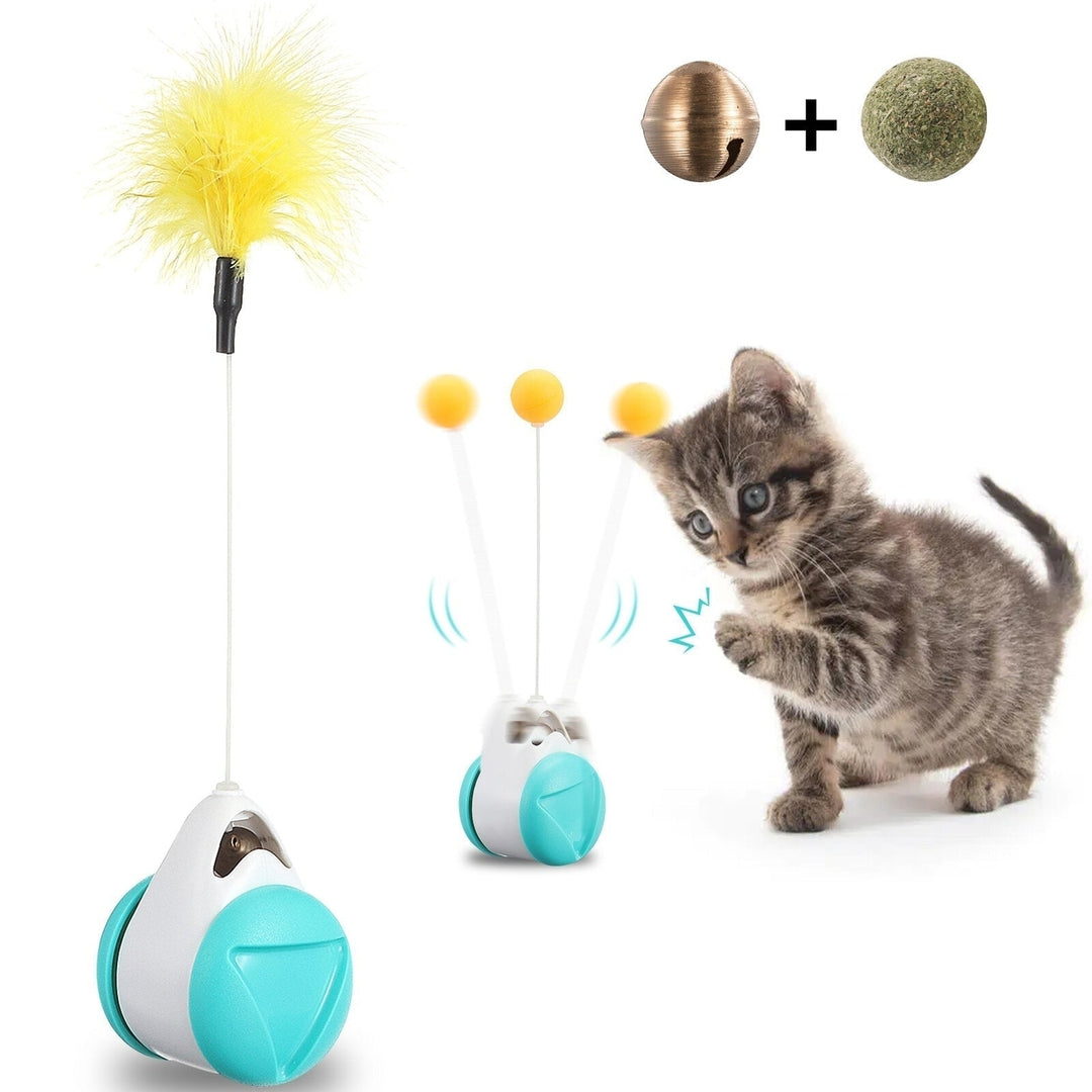 Cat Toy, 360 Tumbler Self-Spinning Toy with Catnip Ball, Interesting Interactive Toy for Puppy and Dog Image 9