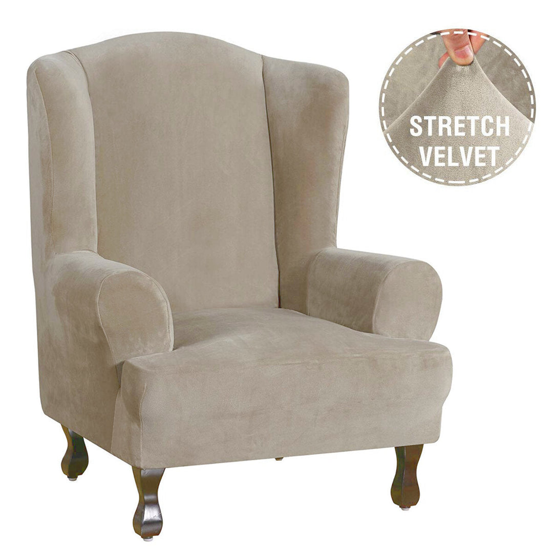 Chair Slipcovers Stretch Wingback Armchair Covers Sofa Stretch Protector Image 5